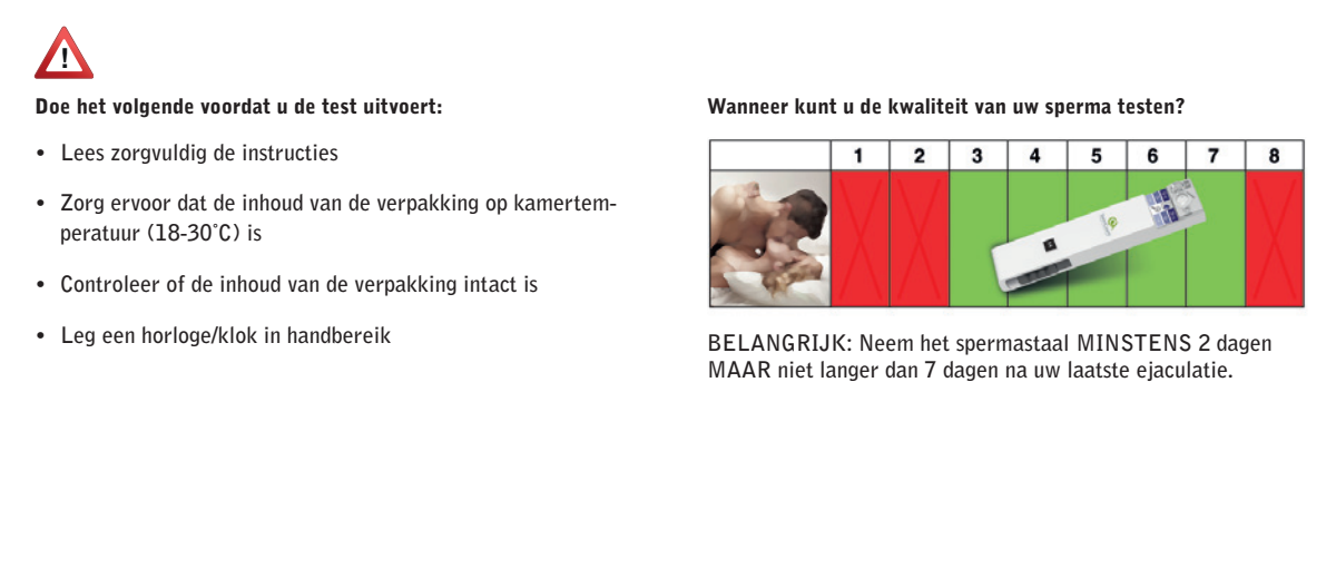 Spermatest afbeelding van document #2, instructions