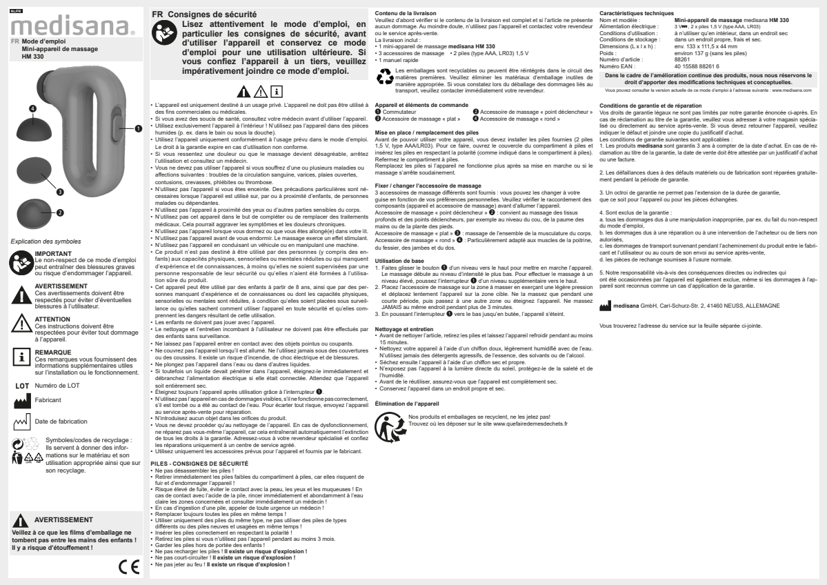 HM 330 Mini Hand Massage afbeelding van document #4, instructions