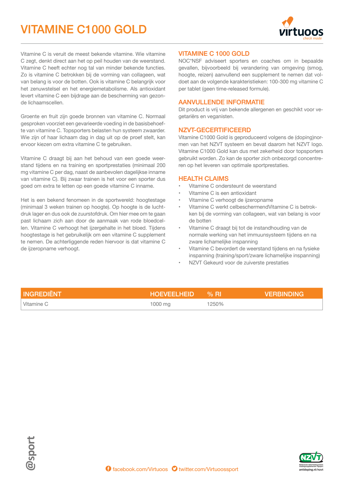 Vitamine C1000 Gold Capsules afbeelding van document #1, label