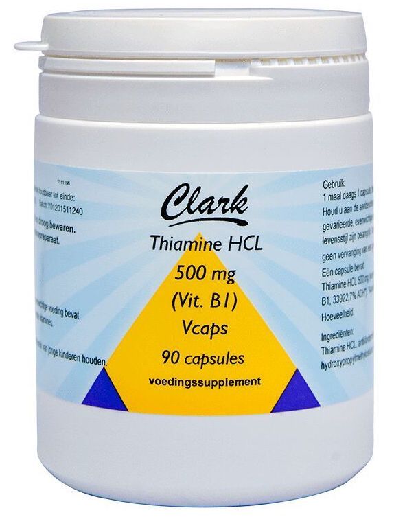 Clark Thiamine HCL Vitamine B1 500mg Capsules 90CP