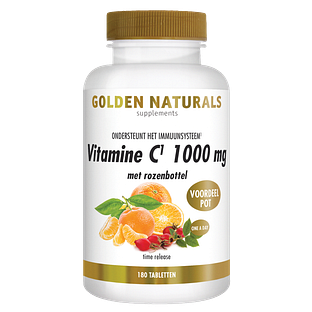 Golden Naturals Vitamine C 1000mg met rozenbottel Tabletten 180VTB