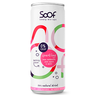 Soof Drink Sparkling Roos, Kardemom, Peer, Appel & Water 250ML
