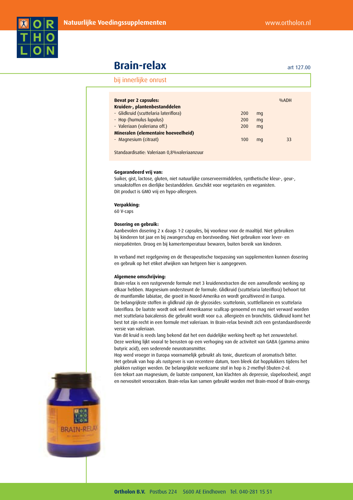 Brain Relax Capsules afbeelding van document #1, info_folder