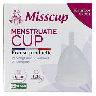 Eco Conseils Misscup Menstruatie Cup Groot Kleurloos 1ST