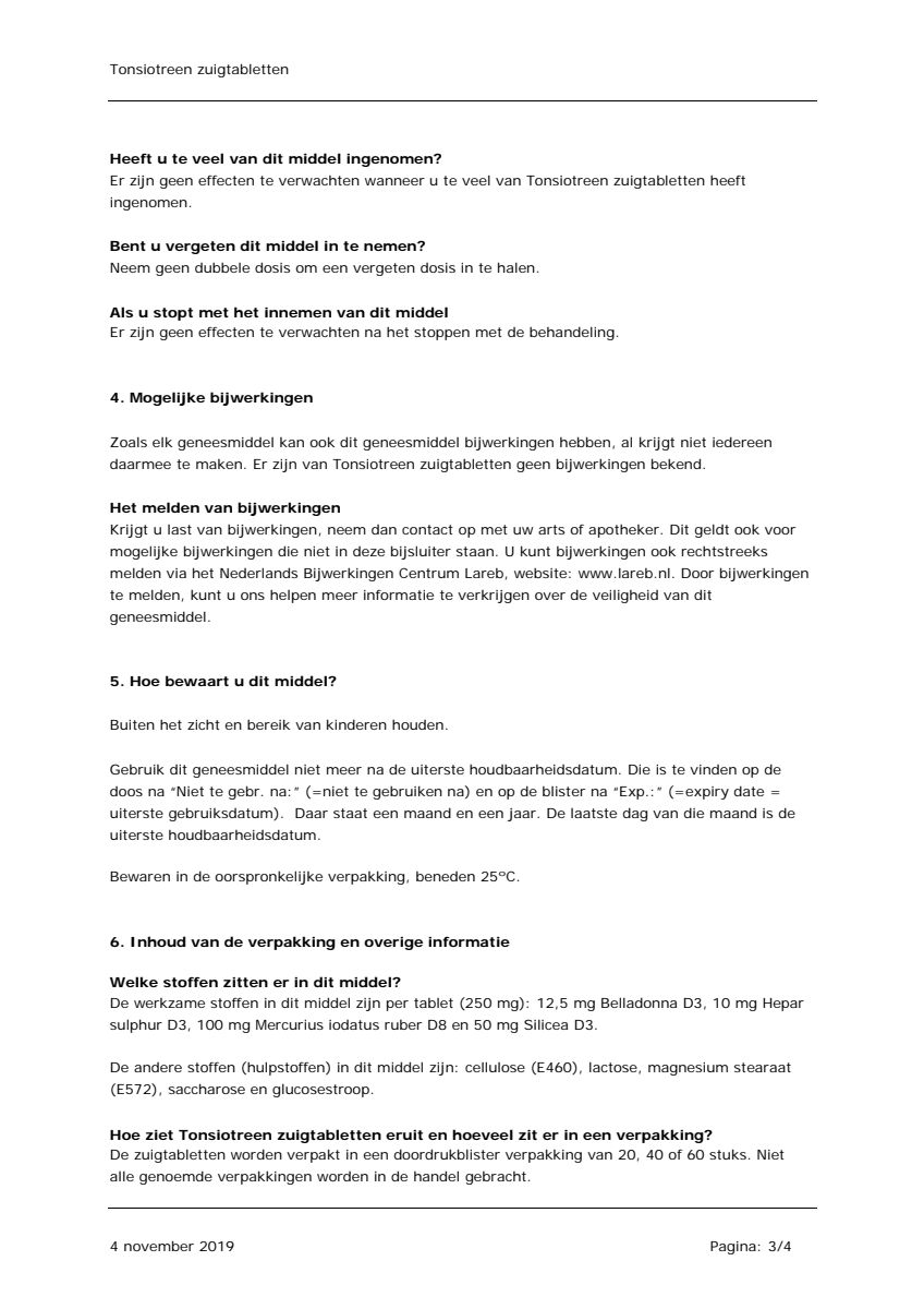 Tonsiotreen Zuigtabletten afbeelding van document #3, leaflet