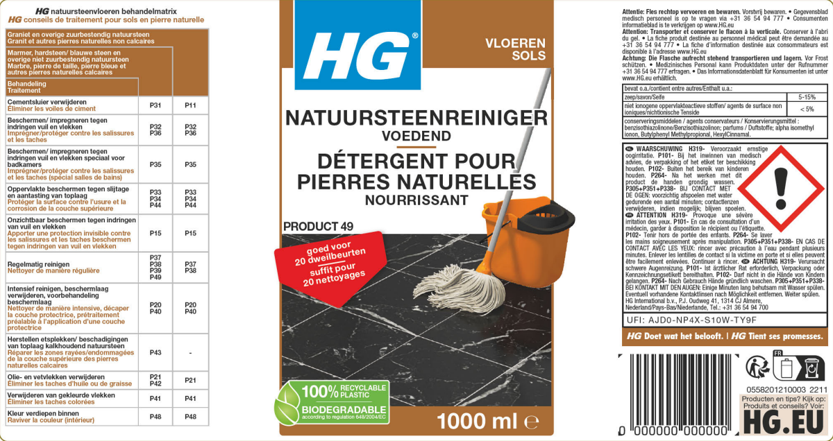 Vloeren Natuursteenreiniger Voedend afbeelding van document #1, label