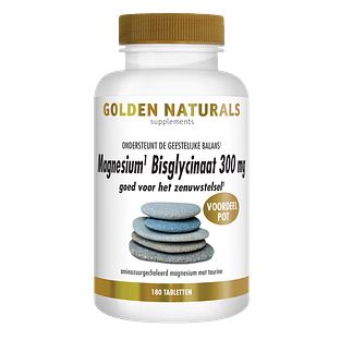 Golden Naturals Magnesium Bisglycinaat  300mg Tabletten 180TB