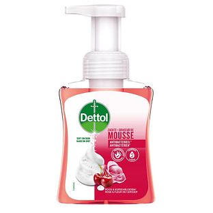 Dettol Zachte Mousse Antibacteriëel - met roos en kersenbloesem 250ML Dettol Zachte Mousse Antibacteriëel - met roos en kersenbloesem 250ML