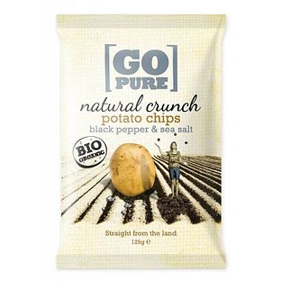 Go Pure Canyon Chips Zwarte Peper & Zeezout 125GR