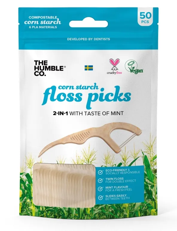 The Humble Co. Floss Pick 2-in-1 1ST