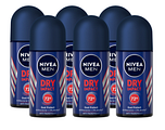 Nivea Men Dry Impact Roll-on Voordeelverpakking 6x50ML