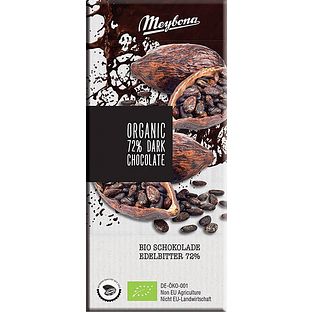 Meybona Organic 72% Dark Chocolate 100GR Meybona Organic 72% Dark Chocolate 100GR