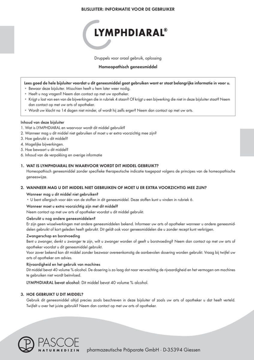 Lymphdiaral afbeelding van document #1, leaflet