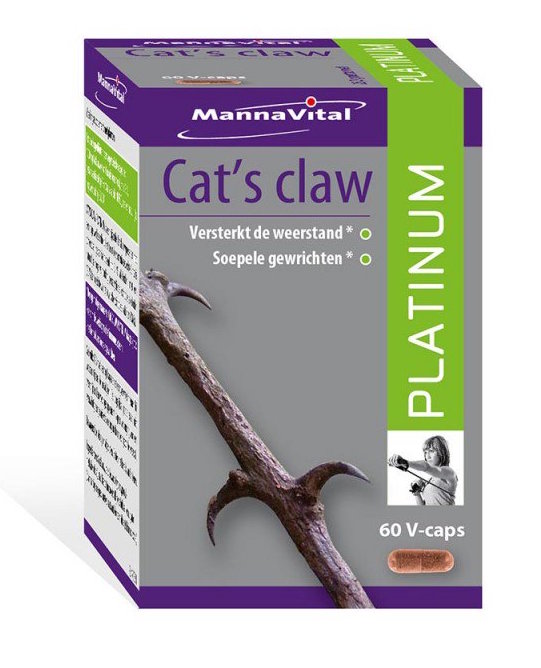 MannaVital Cat's Claw Platinum Capsules afbeelding 1