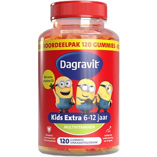 Dagravit Kids-Xtra Vitaminions Multivitaminen 6-12 jaar Voordeelverpakking 120ST Dagravit Kids-Xtra Vitaminions Multivitaminen 6-12 jaar Voordeelverpakking 120ST