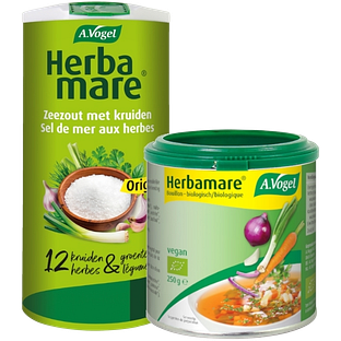 A.Vogel Herbamare Original Kruidenzout 500GR + Bouillonbasis 250GR Combiverpakking 2ST