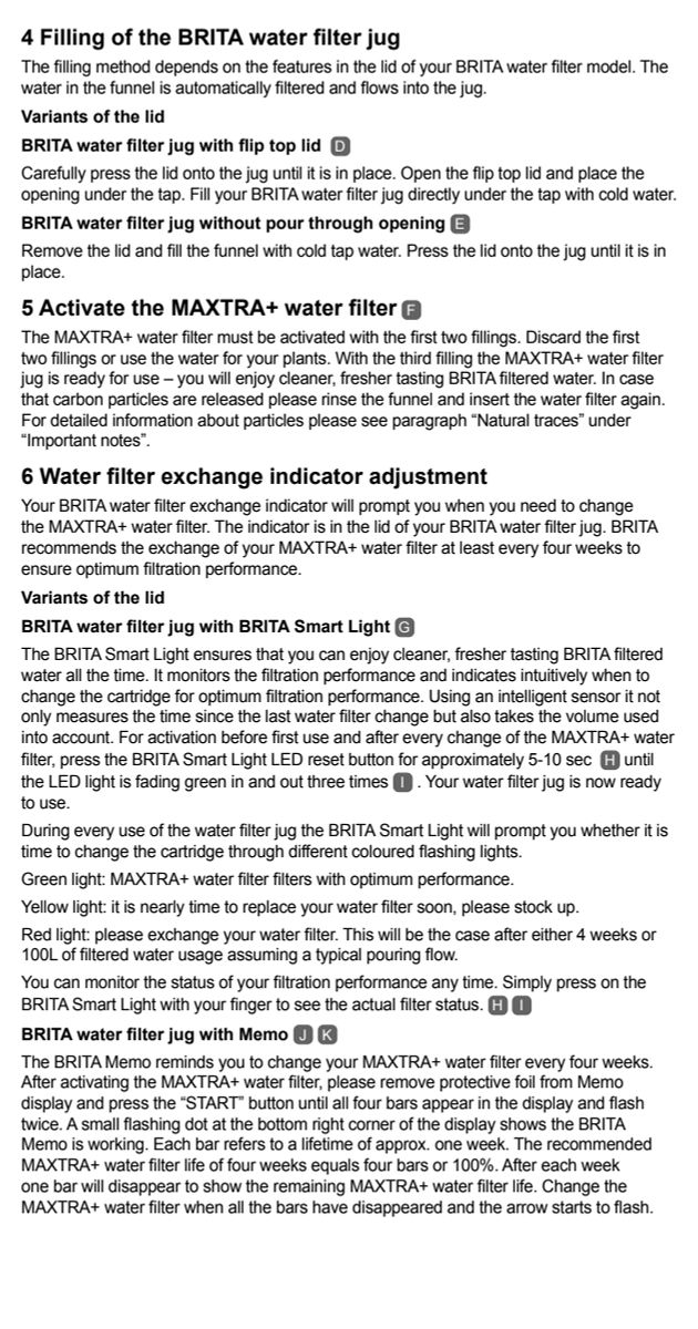 Glas Filterkan + 1 Maxtra Filterpatroon afbeelding van document #39, instructions
