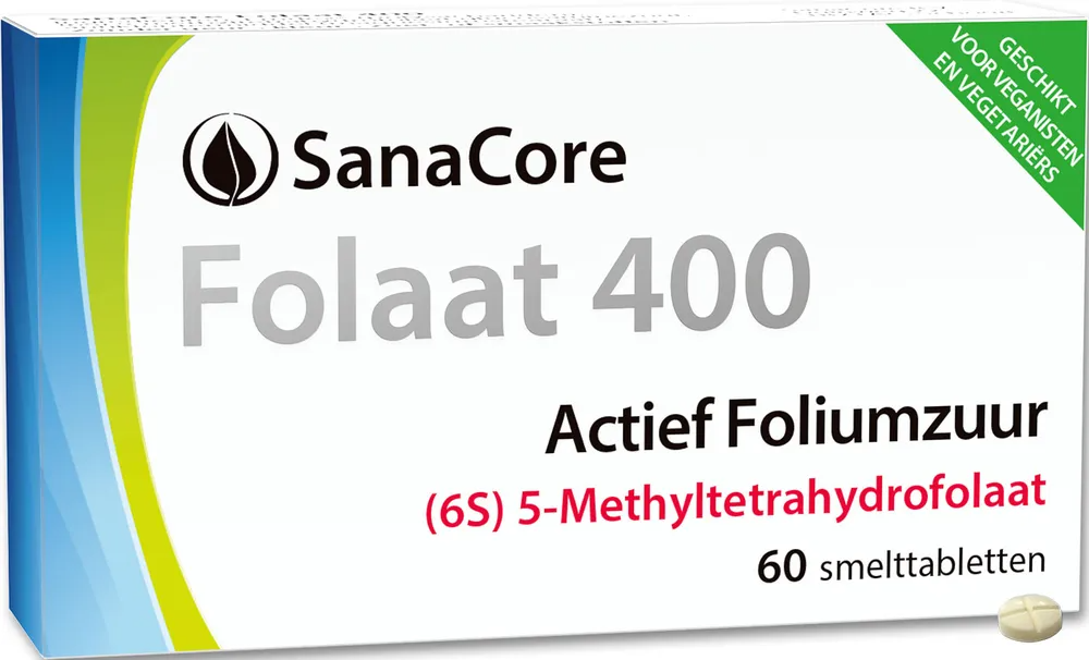 SanaCore Folaat 400 Smelttabletten 60TB