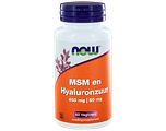 NOW MSM en Hyaluronzuur Capsules 60CP
