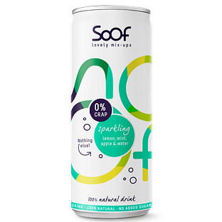 Soof Drink Sparkling Citroen, Munt, Appel & Water 250ML