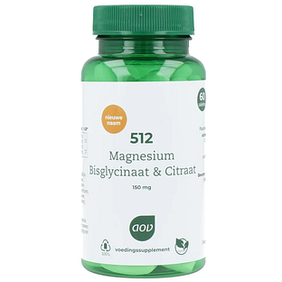 AOV 512 Magnesium Bisglycinaat & Citraat Tabletten 60TB