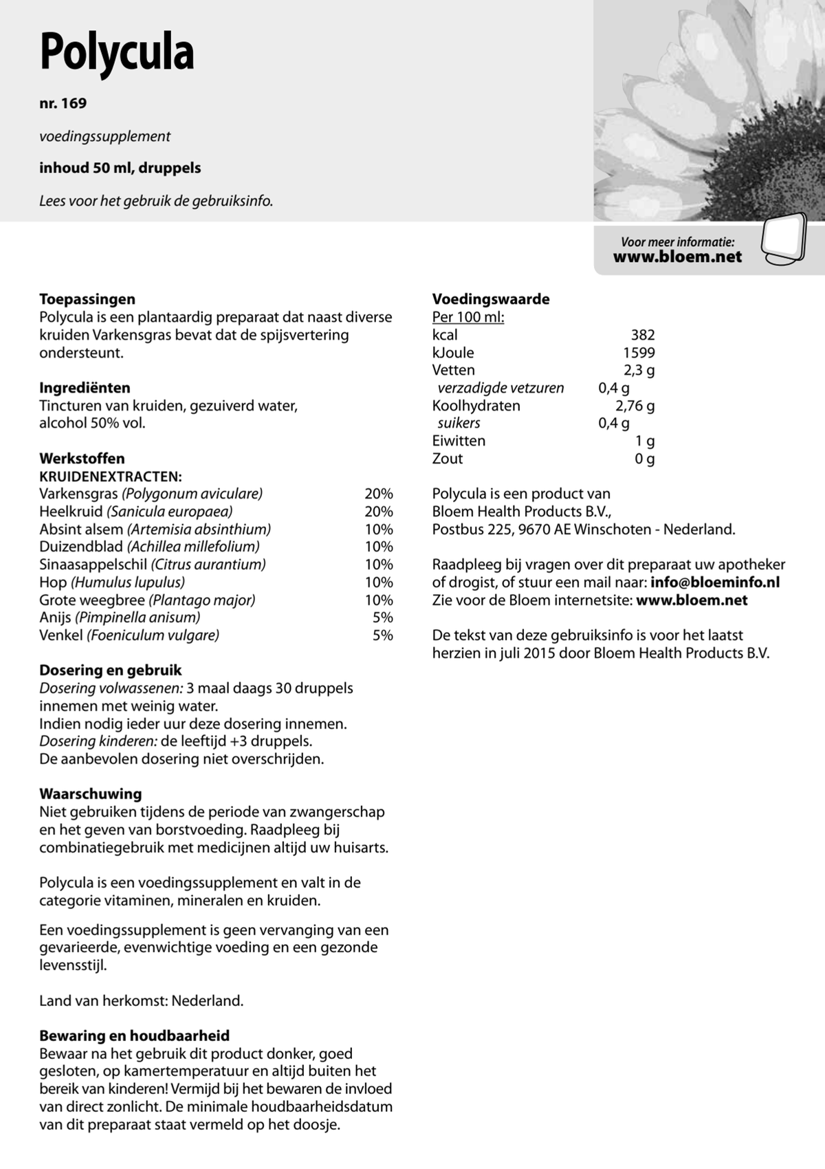 Polycula Druppels afbeelding van document #1, instructions