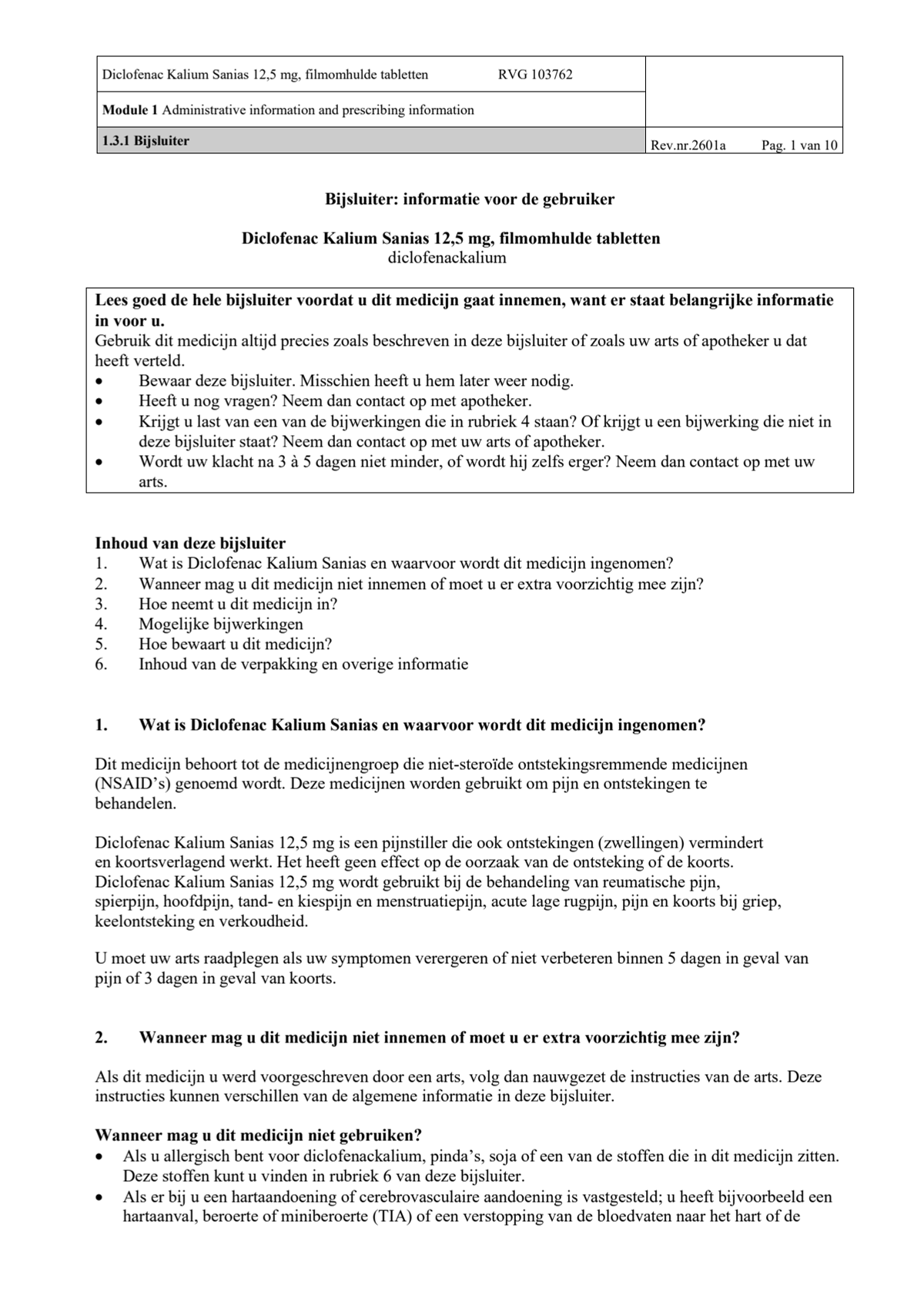 Diclofenac Kalium 12.5mg afbeelding van document #1, leaflet