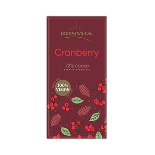 BonVita Premium Dark Chocolate Cranberry 100GR