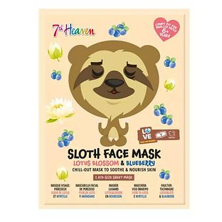 7th Heaven Sloth Face Mask Lotus Blossom & Blueberry 1ST