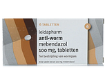 Leidapharm Anti Worm Mebendazol 100mg Tabletten 6TB