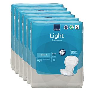 Abena Light Premium Super 4 Inlegverband - Multiverpakking 6x30ST Abena Light Premium Super 4 Inlegverband - Multiverpakking 6x30ST