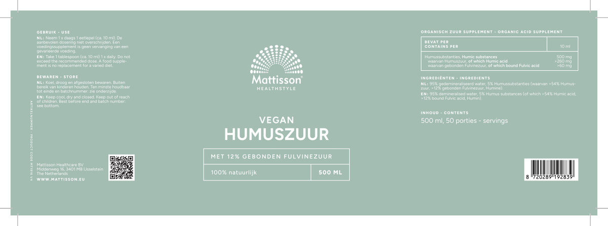 Humuszuur afbeelding van document #1, label