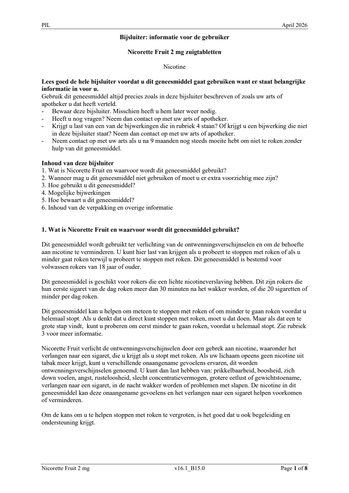 Fruit 2mg Zuigtabletten afbeelding van document #1, leaflet