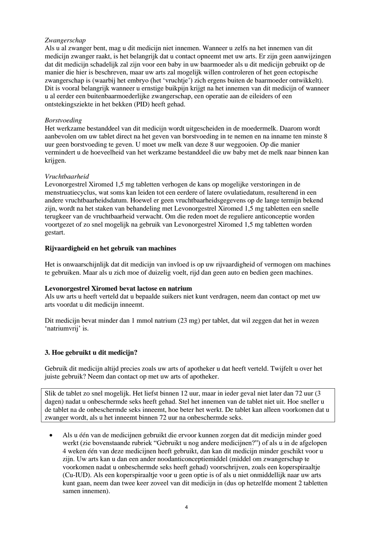 Morning After Pil 1,5 mg afbeelding van document #4, leaflet