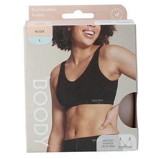 Boody Padded Shaper Crop Bra Nude L 1ST