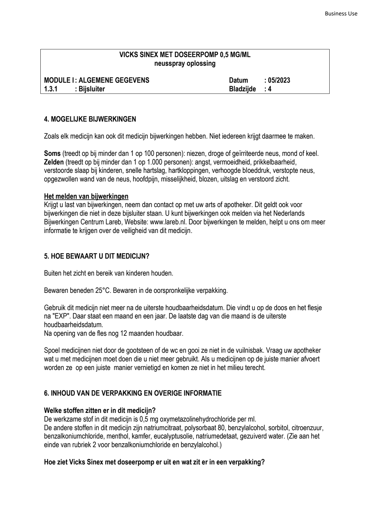 Sinex Doseerpomp afbeelding van document #4, leaflet