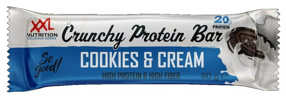 XXL Nutrition Crunchy Protein Bar Cookies & Cream 60GR