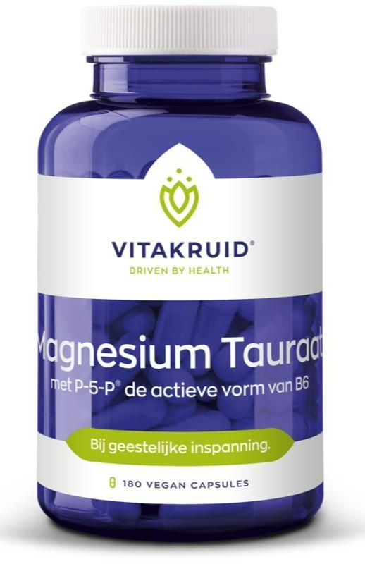 Vitakruid Magnesium Tauraat met Vitamine B6 (P-5-P) 180