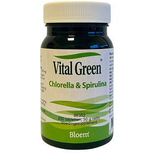 Bloem Vital Green Chlorella & Spirulina Tabletten 200TB Bloem Vital Green Chlorella & Spirulina Tabletten 200TB