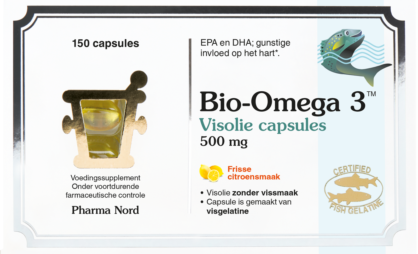 Pharma Nord Bio-Omega 3 Visolie 500mg Capsules 150CP