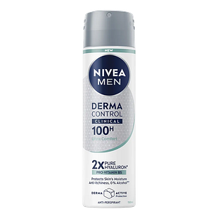 Nivea Men Derma Control Clinical 100H Ultra Comfort Anti-perspirant Spray 150ML
