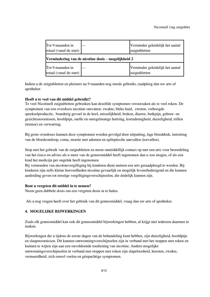 Zuigtablet Mint 1 mg -  voor stoppen met roken afbeelding van document #8, leaflet