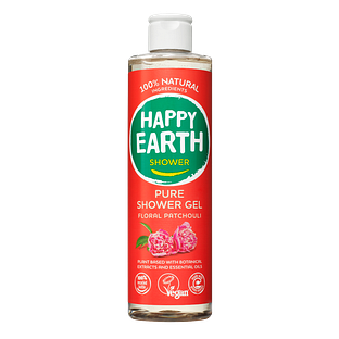 Happy Earth 100% Natural Shower Gel Floral Patchouli 300ML