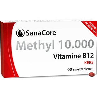 SanaCore Methyl 10.000 Vitamine B12 Kers Smelttabletten 60TB