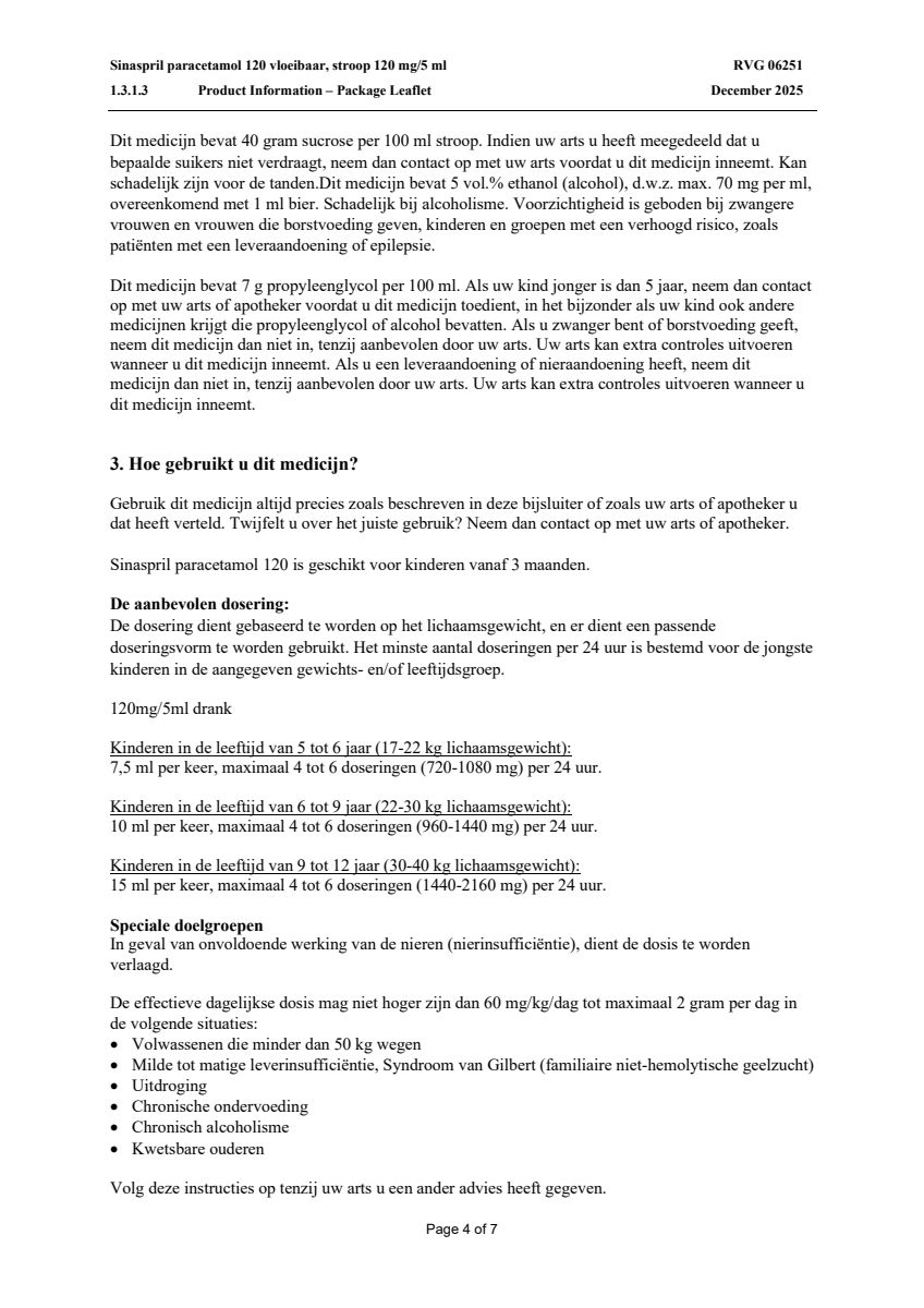 Paracetamol 120 Vloeibaar afbeelding van document #4, leaflet