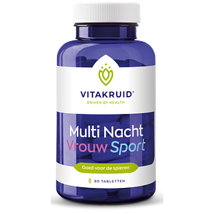 Vitakruid Multi Nacht Vrouw Sport 100% Vegan  Tabletten 90TB
