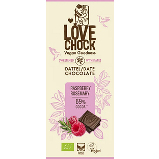 Lovechock Date Chocolate Raspberry Rosemary 70GR