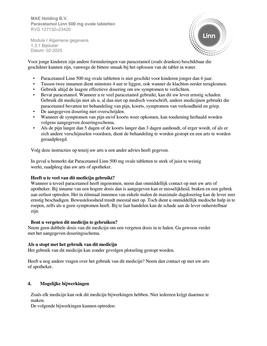 Paracetamol Ovaal afbeelding van document #5, leaflet