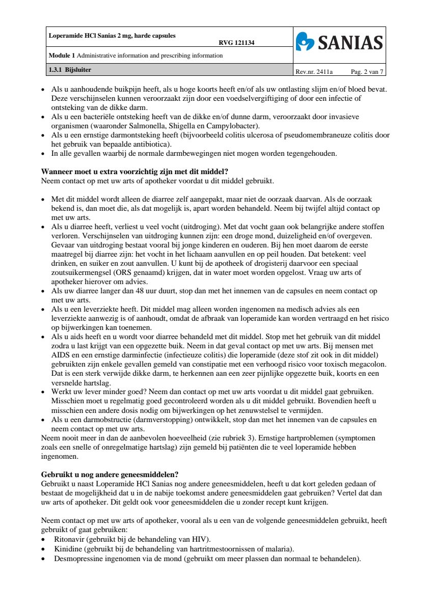 HCI Loperamide 2mg harde Capsules afbeelding van document #2, leaflet