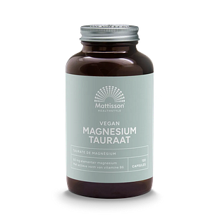 Mattisson HealthStyle Vegan Magnesium Tauraat Capsules 120VCP